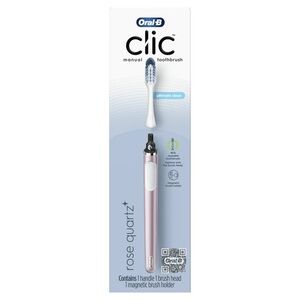 Oral-B Clic Manual Toothbrush in Rose Quartz New In Box